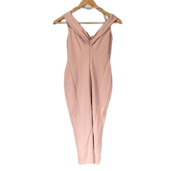 Revolve NOOKIE Athena Off the Shoulder Midi Dress in Blush Pink Size S NEW - Picture 3 of 7
